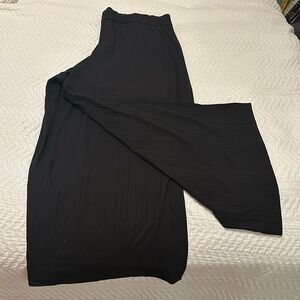 Black Flowing Yoga Pants